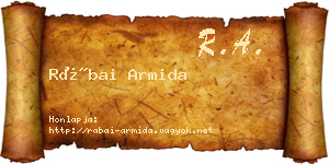 Rábai Armida névjegykártya
